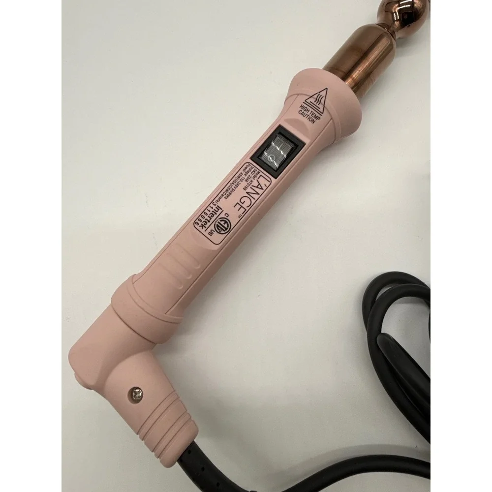 L'ange Le Perle Bubble Curling Wand Womens OS Pink Excellent Rose Gold Titanium